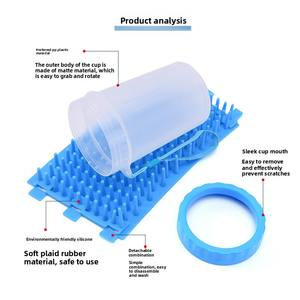 ADZIA Nettoyeur de pattes de chien portable en silicone pour toilettage des animaux, brosse douce de massage pour chats et chiens, pour le lavage des pattes à usage domestique - Product Image 3