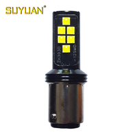 Vente directe d'ampoules LED pour voiture, blanc, rouge, jaune, Canbus 3030-12smd P21w 1156 1157, ampoule LED de signalisation