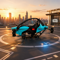 Nouvel aéronef ultraléger piloté EVTOL à batterie, voiture volante, 100 km/h, poids de décollage de 300 kg, design pliable