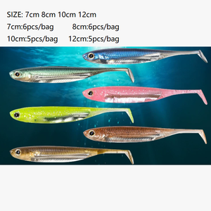ZR Nouveau Leurre de pêche souple personnalisable, couleurs variées, 7-12cm, queue <span class=keywords><strong>aiguille</strong></span>, pour Black Bass, Drop Shot, Minnow, imprimé, pour pêche en lac - Product Image 2