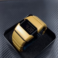 Montre Carrée Rétro Homme, Design de Niche Y2K, Millénaire Personnalisé, Affichage Numérique Électronique pour Hommes