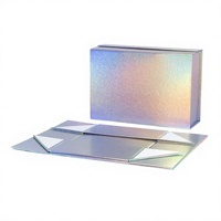 Boîtes d'emballage cadeau en carton personnalisées, pliables, robustes, pour vêtements, avec impression laser or et argent, revêtement UV, pour l'expédition