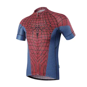 Maillot de cyclisme à manches courtes pour hommes, logo personnalisé, vêtements de vélo de route d'été, chemises, top anime, maillot de cyclisme personnalisé superheros