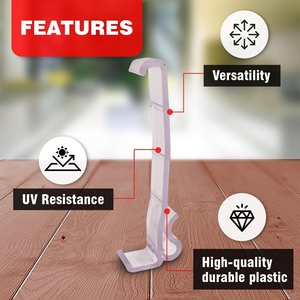 6 pièces 3.25 pouces Design industriel <span class=keywords><strong>PVC</strong></span> <span class=keywords><strong>fenêtre</strong></span> aveugle Clips Long canal caché cantonnière rideaux accessoires haute moderne en plastique bon - Product Image 3