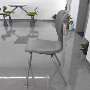 <b>Office</b> <b>Chair</b> Plastic Stackable Grey Metal Legs Steel Base Minimalist Design - Product Image 2