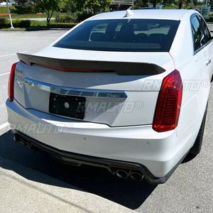 Alerón Trasero de Fibra de Carbono Real CTS para Maletero de Cadillac CTS Sedán 4 Puertas I4 2014 2015 2016 2017 Estilo Deportivo CTS-V - Product Image 3