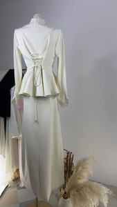 Conjunto de Dos Piezas de Lujo para Verano, Chaqueta de Malla con Flores Elegantes y Falda Larga, Estilo Casual Plisado, Listo para Enviar a Medio Oriente - Product Image 6