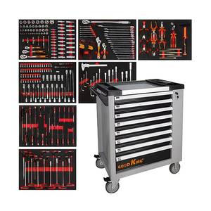 Coffrets d'outils Steeltreks, nouvelle vente directe d'usine, 298 pièces, 8 tiroirs, chariot métallique super robuste sur roulettes, pour réparation automobile, garage, outils à main. - Product Image 2