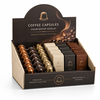 Cajas de Exhibición PDQ Personalizadas para Mostrador, para Empaquetado Minorista de Cápsulas de Café