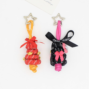 Porte-clés de Noël en corde de polyester tressée Huayang, fait main pour sacs, tasses et Little Red Book - Product Image 3