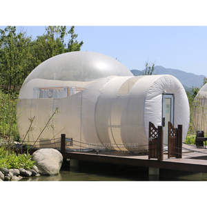 Tente <span class=keywords><strong>bulle</strong></span> gonflable de luxe de 5 m avec toit transparent et souffleur silencieux pour hôtel, idéale pour le glamping en station balnéaire, provenant de l'usine de tentes gonflables - Product Image 3