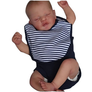 Muñeca Reborn <span class=keywords><strong>de</strong></span> <span class=keywords><strong>Goma</strong></span> <span class=keywords><strong>de</strong></span> 45cm Personalizada, <span class=keywords><strong>de</strong></span> Alta Simulación <span class=keywords><strong>de</strong></span> Color, Juguete Suave con Ojos Cerrados, para Niños - Product Image 5