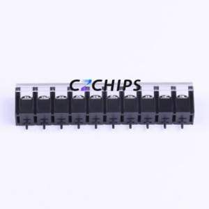 KF48S-9.5-10P Barrier Terminal Block Through hole Component (THT),P=9.5mm Connector With Cover Plate 9.5mm 1x10P Straight Pin - Product Image 2