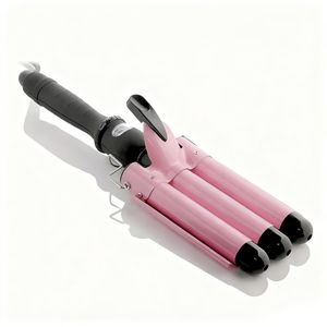 Fer à friser professionnel 2 en 1 pour femmes, 450, rose, à trois barils, à ondulation profonde, lisseur de cheveux, machine à friser les cheveux - Product Image 1