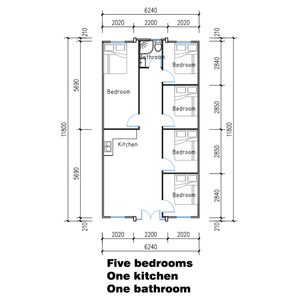 5 Chambres Plegable <span class=keywords><strong>De</strong></span> <span class=keywords><strong>La</strong></span> <span class=keywords><strong>Casa</strong></span> Contenedor Préfabriqué Luxe <span class=keywords><strong>Pas</strong></span> <span class=keywords><strong>Cher</strong></span> Indonésie Panneau Sandwich Modulaire Hangar Maison Préfabriquée Maisons - Product Image 5