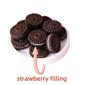 Vente en gros d'usine de délicieux biscuits aux pépites de chocolat <span class=keywords><strong>Snack</strong></span> <span class=keywords><strong>Sandwich</strong></span> au fromage aux fraises Cookie aux pépites de chocolat <span class=keywords><strong>Sandwich</strong></span> Cookie - Product Image 2