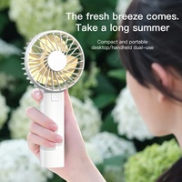 Mini ventilador portátil con batería de 1200mAh, carga USB, alta velocidad de viento, enfriador personal, diseño compacto para uso en hoteles, caravanas, playa y senderismo