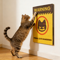 Griffoir pour chat moderne, écologique, 100 % recyclé, grand, personnalisable avec des images, montage mural vertical, durable