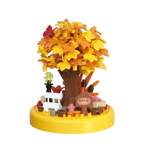 Nouvelle série Quatre Saisons, maison d'arbre en fleurs de cerisier vert ombragé, jouet éducatif pour enfants, blocs de construction en plastique <span class=keywords><strong>ABS</strong></span> pour filles - Product Image 5