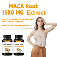 Extrait de racine de Maca 1500 mg en capsules, complément alimentaire, 120 unités, soutien énergétique naturel pour adultes, OEM ODM