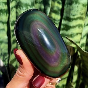 Obsidiana Arcoíris Natural Pulida, Forma Ovalada, para Decoración del Hogar y Regalos Navideños, Venta al Por Mayor - Product Image 2