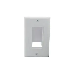 US Type 1 Gang Low Voltage Cable Passthrough Recessed Wall Plate