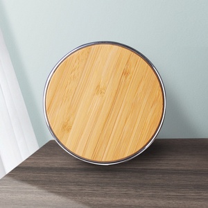 <span class=keywords><strong>Cargador</strong></span> Inalámbrico de Bambú Creativo de 15W con Carga Rápida, Base Redonda de Aleación de Aluminio, Compacto y Portátil - Product Image 4