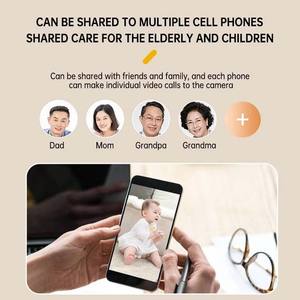 Cámara de Vigilancia para Bebés de 3MP con Llamada de un Clic, Videollamada Bidireccional, Cámara para el Hogar, Cuidado Remoto por Teléfono Móvil para Ancianos y Niños - Product Image 3