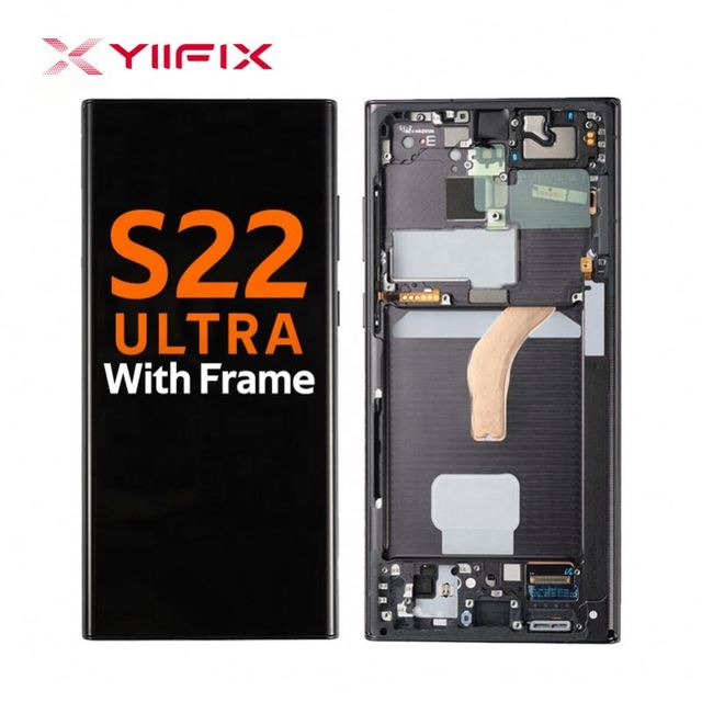 Wholesale S22 Ultra 5g Lcd Replacement Pantalla Mobile Phone Screen with Frame Original for Samsung Galaxy Display 100% Tested