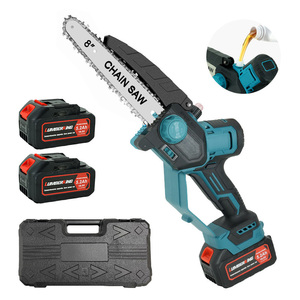 8-дюймовая бесщеточная левосторонняя аккумуляторная цепная пила Беспроводная электрическая мини-бензопила для дерева - Product Image 1