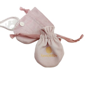 Cloudy PackagingSoft and <b>Thick</b> Velvet Fabric Jewelry Bag and Gift Pouch Drawstring Design with Customizable logo Printing - Product Image 1