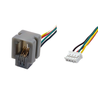 Adaptateur téléphonique RJ9 personnalisé YBO, connecteur 616M-4P4C, prise femelle, câble de raccordement (matériau PBT) pour l'assemblage de faisceau de câblage téléphonique
