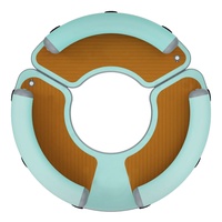 Plateforme flottante gonflable pour yacht, quai, piscine, île flottante ronde, hamac aquatique pliable avec filet