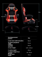 Chaise de jeu ergonomique moderne, chaise d'ordinateur pivotante populaire avec fonction rotative, pliable pour la maison et le bureau