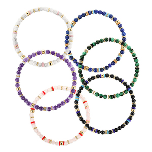 Gemnel 2025 Trendy 925 <b>Sterling</b> <b>Silver</b> 18k Gold Colorful <b>Beaded</b> <b>Bracelet</b> - Product Image 6