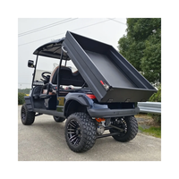 Voiturette de golf électrique à batterie au lithium certifiée CE 72V Buggy de chasse avec boîte de chargement de 500kg Buggy électrique haute capacité