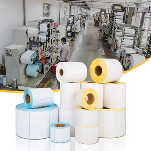 Papel autoadhesivo 2x2, etiquetas adhesivas personalizadas, forro azul, rollo de etiquetas térmicas 100X150 - Product Image 2