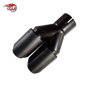 Punta de <span class=keywords><strong>escape</strong></span> de fibra de carbono universal para silenciador <span class=keywords><strong>Akrapovic</strong></span> | Doble <span class=keywords><strong>Salida</strong></span> de acero inoxidable negro MATE | Varios tamaños disponibles - Product Image 5