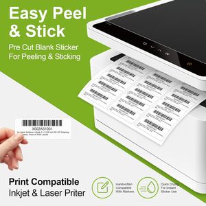 Tùy Chỉnh Riêng A4 Kích Thước 2. 625x1 Dễ Thương Tập Tin Thư Mục Tên Huy Hiệu Đa Năng Nhãn 30up Thẻ Tấm Cho Laser Máy In Phun Máy In - Product Image 6