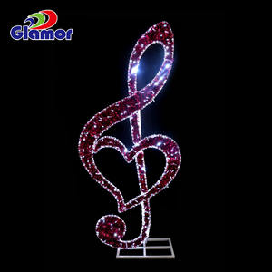 Rosa romance amore 3d street e arco decorazione di natale a motivi di luce per la festa di san valentino - Product Image 2