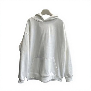 เสื้อฮู้ดโอเวอร์ไซส์ผู้ชาย สีพื้น ผ้าฝ้ายเฟรนช์เทอร์รี่ แขนยาว มีกระเป๋า สวมใส่สบายๆ สำหรับฤดูใบไม้ร่วง ปี 2027 - Product Image 2
