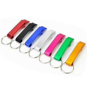 Porte-clés ouvre-bouteille en alliage d'aluminium avec anneau porte-clés |   Portable et durable |   6 couleurs pour cadeaux promotionnels - Product Image 1