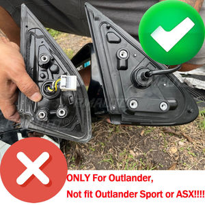Espejo Retrovisor para Mitsubishi Outlander 2014-2019, Versión Normal, Eléctrico, con Calefacción y Luz Direccional, Color Negro y Blanco - Product Image 6