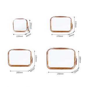 Bolsa de Aseo Transparente para Mujer, Bolsa de Maquillaje con Cierre, Organizador de Maquillaje, Bolsas Transparentes de PVC, Duraderas, 1 unidad/bolsa OPP XY CN;GUA - Product Image 4