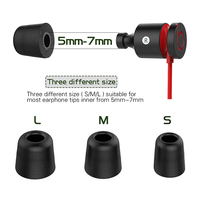 Nouveaux embouts d'écouteurs en silicone souple à mémoire de forme avec réduction du bruit New Bee 4,9 mm taille L/M/S pour écouteurs/écouteurs intra-auriculaires avec étui de rangement
