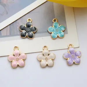 Nhỏ Giọt Hoa Dầu Mặt Dây Chuyền Cho Trang Sức Phụ Tùng DIY Cho Keychain Couple Vòng Cổ Vòng Đeo Tay Men Charms Pendent