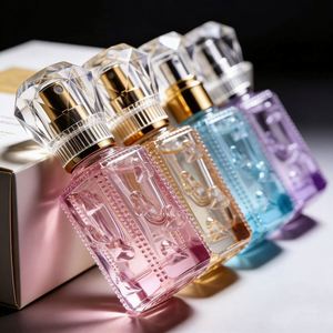 Small Batch Custom Geometric Shaped Glass <b>Perfume</b> Bottles Stock Refillable Cologne <b>Containers</b> for Luxury Fragrance Brands - Product Image 1