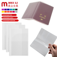 Prix usine couverture de passeport Transparent PVC porte-cartes d'identité affaires porte-cartes de crédit étui pochette