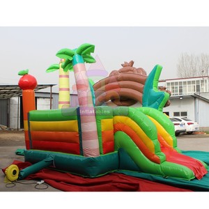 Alquiler Comercial de Castillo Inflable con Tobogán con Certificación CE, Temática de <span class=keywords><strong>Monos</strong></span>, Personalizable, Fácil de Instalar para Fiestas en el Patio Trasero - Product Image 5
