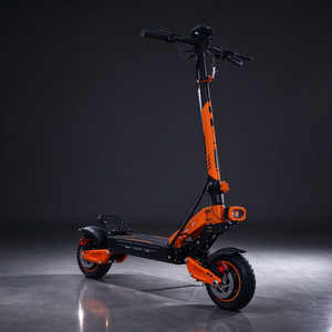 Trottinette électrique pliable Orange, trottinette électrique pour trajets quotidiens, guidon, plateforme, éclairage, tout-terrain, mobilité urbaine - Product Image 1